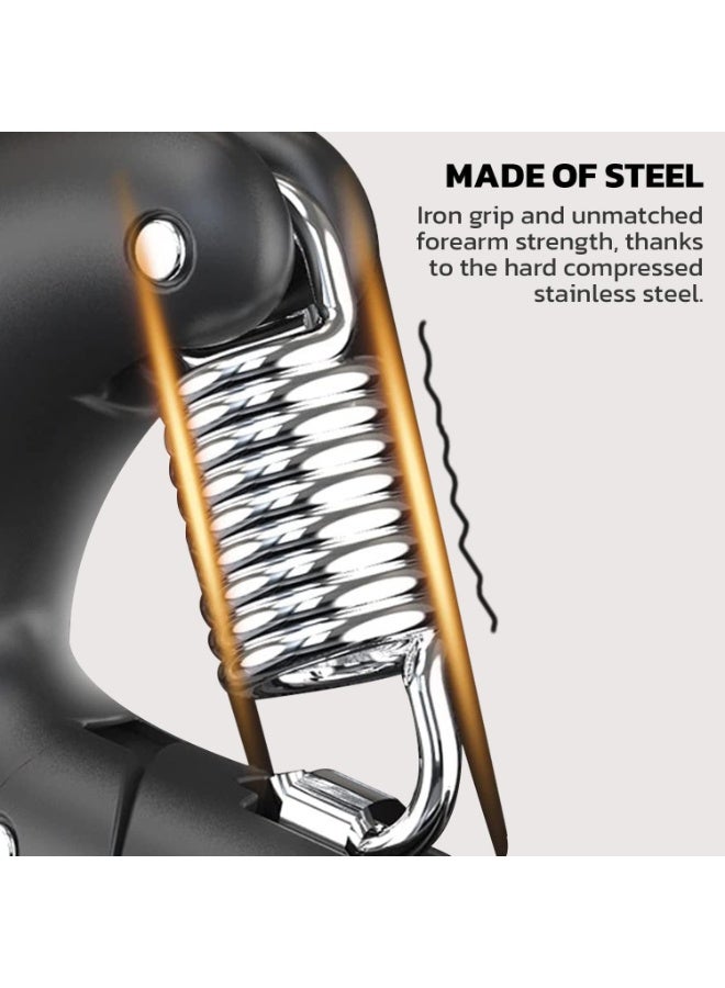 ترينفي جهاز تقوية قبضة اليد بمقاومة قابلة للتعديل من 10 إلى 100 كيلوغرام (22-220 رطلاً)، جهاز لتمارين الساعد وتدريب قوة القبضة لبناء العضلات وإعادة التأهيل والتعافي من الإصابات، معدات لياقة اليد - Image 4